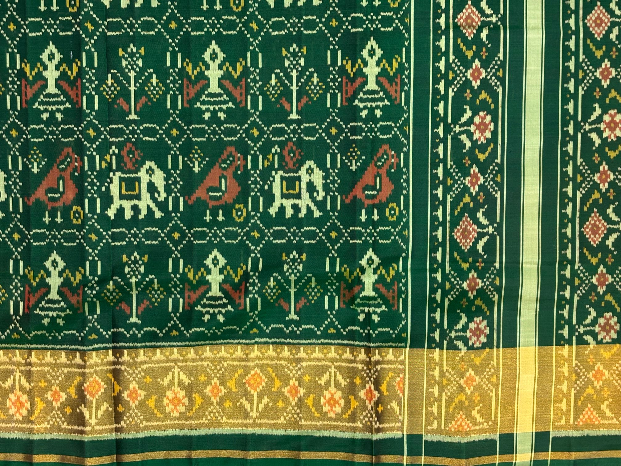 Narikunj Sankdi Design Patola Saree - Image 5